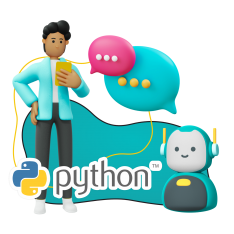 Умный чат-бот на Python - КИБЕРшкола программирования для детей, компьютерные курсы для школьников, начинающих и подростков - KIBERone г. Приозерск