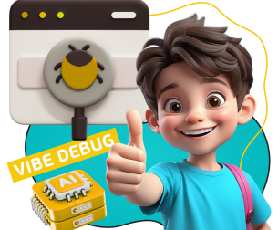Тестирование & Vibe Debug. Охотники за багами - КИБЕРшкола программирования для детей, компьютерные курсы для школьников, начинающих и подростков - KIBERone г. Приозерск